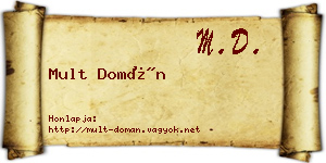 Mult Domán névjegykártya